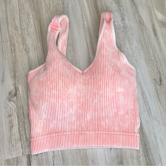ZENANA Tops - ZENANA washed cropped bra padded tank Top
